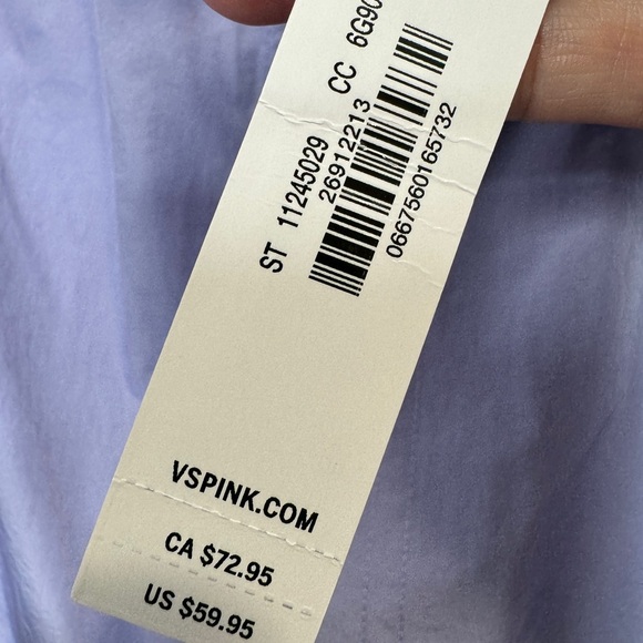 PINK Victoria's Secret Satin Parachute Cargo Pants Lavender - Picture 6 of 15